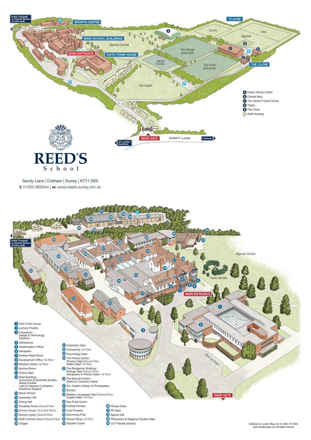 Campus Map Reed's School