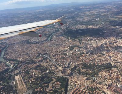 Flying into Rome