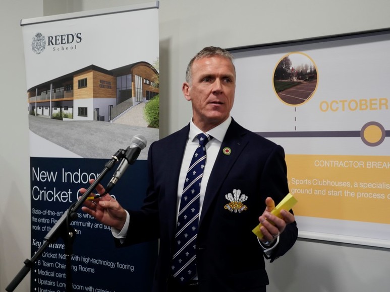 Our worldclass cricket facility is opened by Alec Stewart OBE Reed's